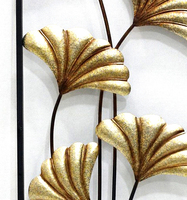 Cadre métallique avec fleurs de luxe en fer 3D, Art de décoration de maison, Style européen abstrait, artisanat mural suspendu