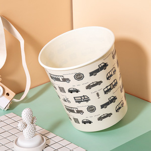 Yimei Trash Can Nordic Style Round Plastic Kitchen Bathroom Lidless 3L - Product Image 2