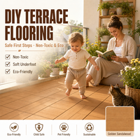 Dalles de terrasse carrées en WPC à clipser, pour terrasse familiale, patio extérieur, piscine, jardin, antidérapantes, écologiques, 6 couleurs