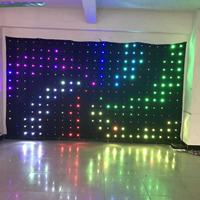 Rideau lumineux LED RGB incurvé pour écran vidéo, tissu mural, contrôleur, affichage intérieur P5 P20, scène de concert, contrôle DMX