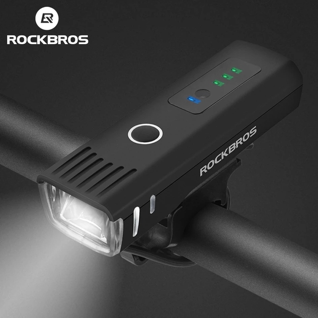 ROCKBROS 1500mAh Waterproof USB Charging Intelligent Sensing Bicycle Headlights Bicycle Lights