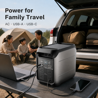 Station d'alimentation portable LiFePO4 1800W 1024Wh, kits de panneaux solaires 600W, système d'énergie solaire rechargeable, alimentation de secours pour les appareils de camping