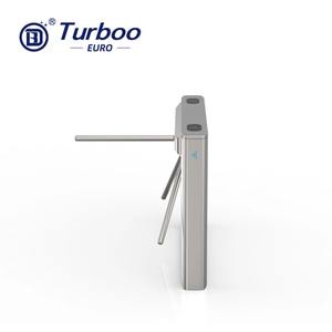 높은 안전 완전 자동 얼굴 인식 QR 액세스 제어 스테인레스 스틸 보행자 슬림 반 높이 삼각대 개찰구 게이트 - Product Image 6