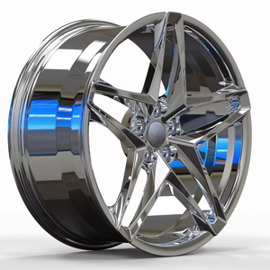 Jantes de voiture de sport 5x114.3 5x112 18 20 22 24 pouces, chrome miroir, monobloc, pour Audi Tesla BMW - Product Image 2