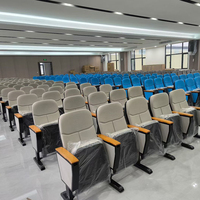 Chaises de salle de spectacle publiques personnalisées, tissu durable, théâtre, église, école, moderne, confortable, pieds en métal, chaise de salle de spectacle