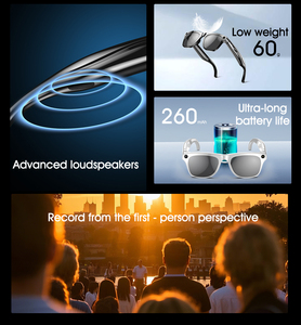 Occhiali Intelligenti AI con Fotocamera, Registrazione Video 720P, Traduzione <span class=keywords><strong>Testo</strong></span> e Voce Multilingue, Musica, Torcia, Occhiali BT XK Oen Pro - Product Image 4