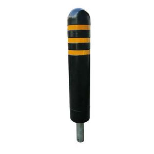 حاجز مرور مطاطي أسود متين للسلامة المرورية، عمود تحديد المسارات على الطرق - Product Image 4