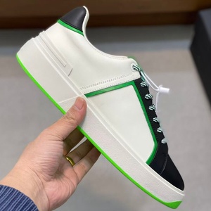 Zapatos Deportivos de Lujo de Moda de Temporada con Entresuela de Cuero Genuino, Color Azul y Negro en Contraste, Transpirables y Antideslizantes para Caminar - Product Image 4