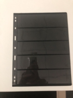Páginas Interiores para Álbum Filatélico de PVC Universal de 9 Orificios, Hojas Sueltas, Fondo Negro, Doble Cara, 1-7 Filas, Impermeables, Portátiles