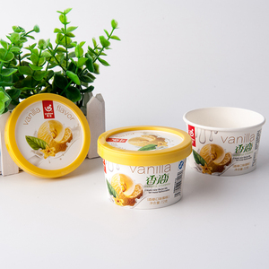 Sinh Thái Thân Thiện Tùy Chỉnh Sữa Chua Đông Lạnh Ly Và Thìa <span class=keywords><strong>Ice</strong></span> <span class=keywords><strong>Cream</strong></span> Bao Bì Giấy <span class=keywords><strong>Ice</strong></span> <span class=keywords><strong>Cream</strong></span> Bowl <span class=keywords><strong>Container</strong></span> Với Nắp Và Thìa - Product Image 2