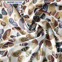 Printtek fabricant tissé oekotex 100% numérique polyester matériel personnalisé papillon tissu imprimé