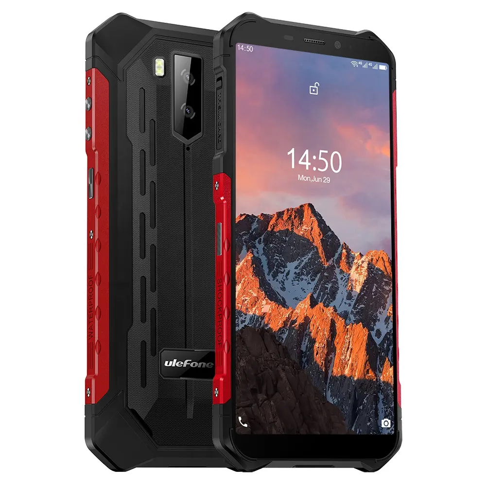 Ulefone Armor X5 Pro Rugged Waterproof Smartphone 4GB+64GB Android 10.0 Cell Phone NFC 4G LTE Mobile Phone
