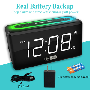 Despertador digital multifunción, reloj de escritorio de 7 colores con carga USB y cambio de color - Product Image 3