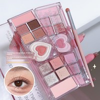 Kosmetik 12-Farben Wasserfester Lidschatten-Puder-Palette Perl-Matt Schimmernde Lidschatten-Palette für Anfängerinnen Täglicher Gebrauch
