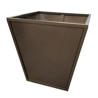 Ventes en gros de jardinières modulaires en acier galvanisé durables, forme trapézoïdale, modernes, écologiques, pots de jardin rectangulaires pour fleurs