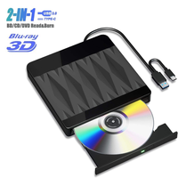 3D Blu-ray Writer Reader External Blu-ray Burner USB 3.0 BD DVD CD Drive for Mac Windows