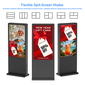 Totem d'affichage numérique extérieur étanche 3000 Nits, écran tactile 43/55 pouces, kiosque publicitaire vidéo Android pour restaurants et commerces <span class=keywords><strong>de</strong></span> détail - Product Image 5