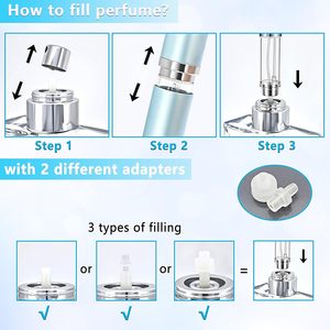 Luxury Electroplating 20ml <b>Black</b> Cylinder Mini Glass Refillable Perfume Fine Mist <b>Pump</b> Sprayer Liquid Soap - Product Image 4