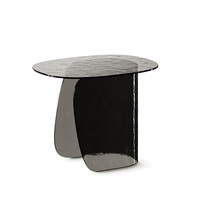 Table basse de salon en acrylique haute esthétique Table basse ovale de luxe moderne