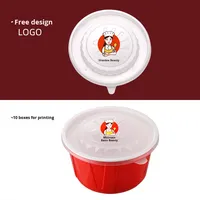 Couvercle de boîte à lunch jetable personnalisé en plastique PP de 1 mm d'épaisseur, anti-fuite, pour l'emballage de soupes, salades, riz/nouilles (certifié ISO)