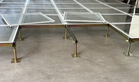 XIANGLI Design Industriel - Panneau Transparent en Verre Trempé Haute Résistance 600x600mm pour Plancher Surélevé de Centre de Données