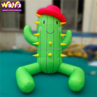 Hauteur 4.5m cactus gonflable géant de dessin animé de cactus gonflable pour la décoration d'événements