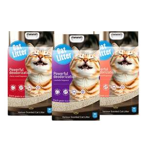 Bolsa de arena para gatos OEM/ODM personalizada 5L 10L libre de polvo fuerte aglomeración impresión rota fácil de limpiar - Product Image 5