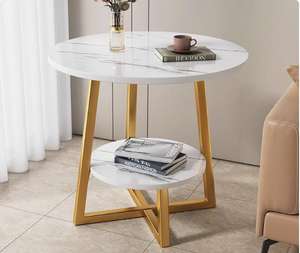 Furnitur ruang tamu Modern sederhana, meja teh dengan logam dan kayu untuk rumah, kamar tidur, Hotel, fitur dekoratif - Product Image 4