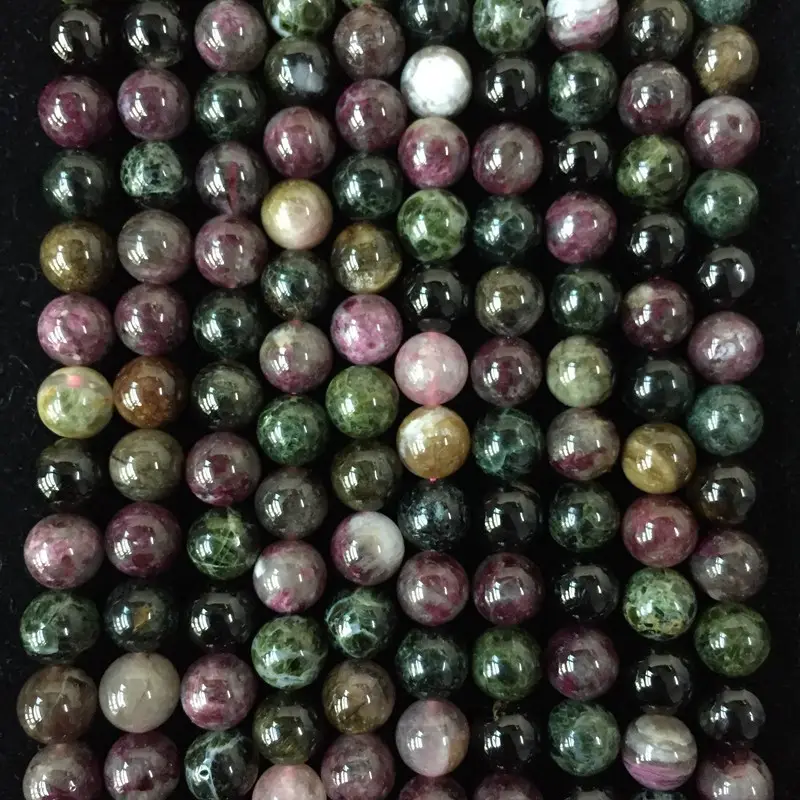 Gemstone Beads Carved Tourmaline Faceted Beads Hot Sell Loose Gemstone Necklace Precious Stone Round for Jewelry Making Yblh2314