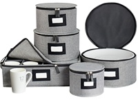 Tasses de voyage en cuir, stockage rigide, conteneurs de vaisselle empilables, assiettes à salade, vaisselle de Protection des récipients, expédition en chine