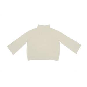 Jersey de moda personalizado OEM para mujer, holgado, de manga larga, cuello alto, tejido fino de lana y Cachemira para la temporada de otoño - Product Image 6