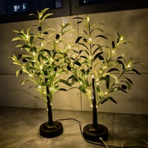 Lámpara de Mesa LED con Simulación de Olivo para el Hogar, Dormitorio, Fiesta de Navidad, Boda, Luces Decorativas, Árbol Luminoso, Luz Nocturna - Product Image 6