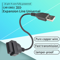 Kustom 16 Pin perempuan obd2 ke kabel usb obdii Obd 2 kabel usb 2.0 A pria obd2 kabel laptop alat diagnostik mobil obd