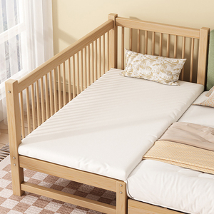 Nuevo diseño de madera maciza de nogal, cuna junto a la cama para niños con barandilla, cuna para bebés, niños y niñas, cama individual Extra - Product Image 5