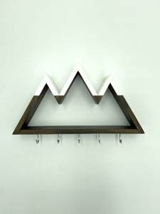 JUNJI Montagne di Legno Rustico Mensola A Muro Della Decorazione Della <span class=keywords><strong>Casa</strong></span> di Legno Galleggiante Mensola di Esposizione Mensola A Muro Appeso - Product Image 4