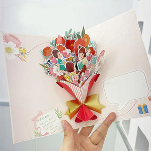 Carte cadeau Zeecan Teacher's Day avec un bouquet en papier sculpté et des <span class=keywords><strong>mots</strong></span> <span class=keywords><strong>de</strong></span> <span class=keywords><strong>remerciement</strong></span> - Product Image 1