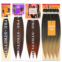 Extensions de tresses synthétiques pré-étirées Ombré Jumbo pour marque privée, tresses Expression pré-étirées, cheveux à tresser pré-étirés