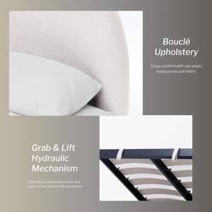 Letto Moderno Imbottito 140x200cm con Spazio di Archiviazione, Struttura a Doghe, Rivestimento in Velluto, Telaio in Legno, Capacità 250kg, <span class=keywords><strong>Testiera</strong></span> Imbottita - Product Image 5