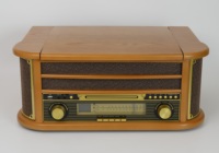 Lecteur de disques vinyle classique tout-en-un en bois massif avec CD, USB, SD, cassette, radio et entrée Bluetooth, vente chaude 2025
