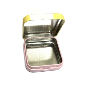 Chattering Net Red 16g Candy <b>Box</b> Square Tinplate Small Food Grade <b>Empty</b> Flip Mint Candy Iron <b>Box</b> Customizable - Product Image 3