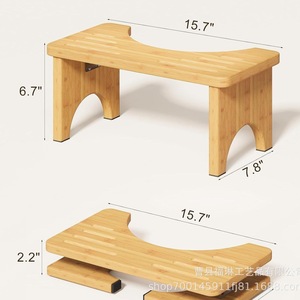 Taburete de baño de madera plegable, color madera natural, para uso doméstico, tamaño personalizable - Product Image 5