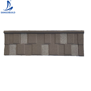 Tuiles de toiture en métal revêtues de pierre en alliage d'aluminium Noir Tuiles de toiture en acier double <span class=keywords><strong>Dekra</strong></span> - Product Image 3
