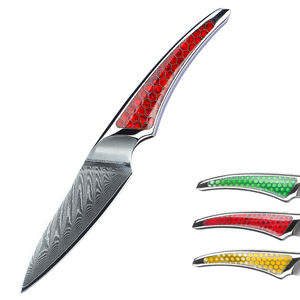 Couteau d'office en acier damas de 3.5 pouces avec manche en résine <span class=keywords><strong>éplucheur</strong></span> de fruits et légumes <span class=keywords><strong>professionnel</strong></span> pour les chefs de maison Gadget de cuisine tranchant - Product Image 1
