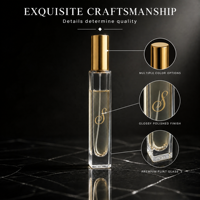 Flacon de parfum en verre transparent personnalisé, mini, carré/rond, 10 ml, avec boîte, flacon de parfum en verre de voyage