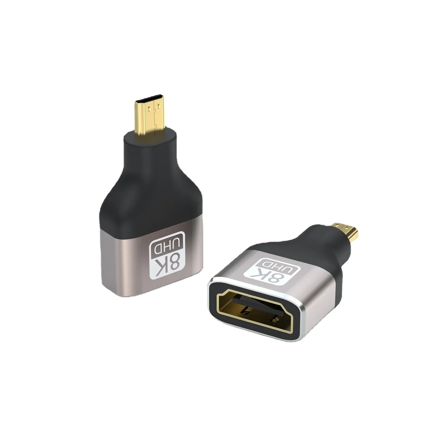 8K Micro HDMI Adapter to HDMI Female Type-A to Micro HDMI Male Type-D Gold Plated Connector Converter Adapter