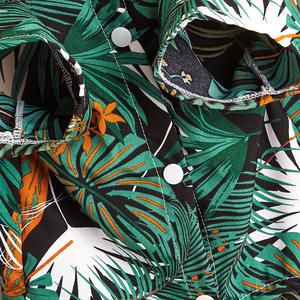 Pet Summer Classic Decorativo Hoja de Palma Impreso Poliéster Seaside Vacation Style Shirt Personalización al por mayor - Product Image 5