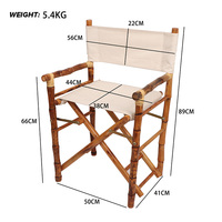 Chaise de réalisateur extérieure en bois de bambou pour le jardin chaise de camping pliable de plage pour l'usage de balcon