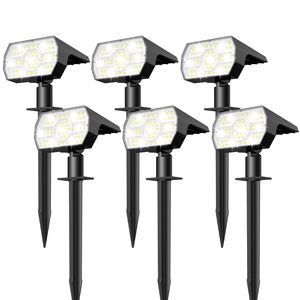 Lampes de jardin LED solaires, étanches, noires, pour le camping et l'éclairage de la cour - Product Image 1