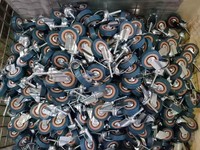 Offre Spéciale 50mm 2 pouces pivotant PVC plaque de verrouillage Double frein roulettes avec serrure