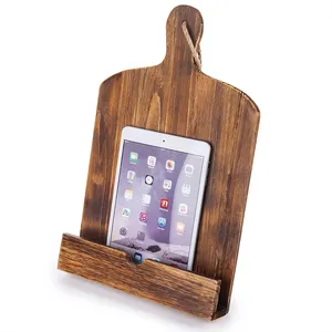 Recette <span class=keywords><strong>en</strong></span> <span class=keywords><strong>bois</strong></span> de Style campagnard support de <span class=keywords><strong>tablette</strong></span> iPad planche à découper marron moyen avec support artisanat <span class=keywords><strong>en</strong></span> <span class=keywords><strong>bois</strong></span> boîtes <span class=keywords><strong>en</strong></span> <span class=keywords><strong>bois</strong></span> signes muraux produit - Product Image 2
